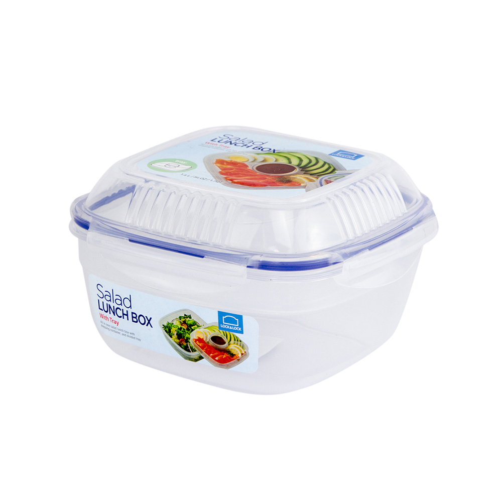 Hộp Salad LocknLock kèm khay nước sốt 1.6L - HSM8450T, , large image number 0